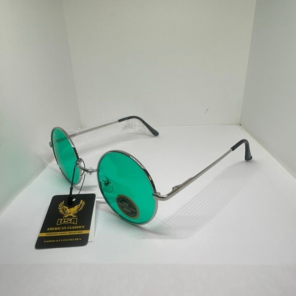 USA American Classics Round Sunglasses Retro Vintage Style UV400 Eyewear